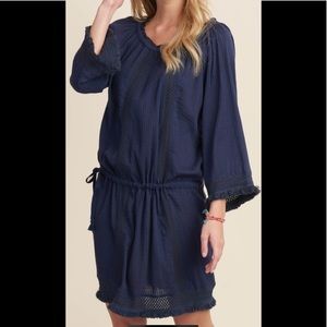 EUC Hayley 🇨🇦 SANIBAL Cover up elasticized neckline - organic cotton NAVY US L